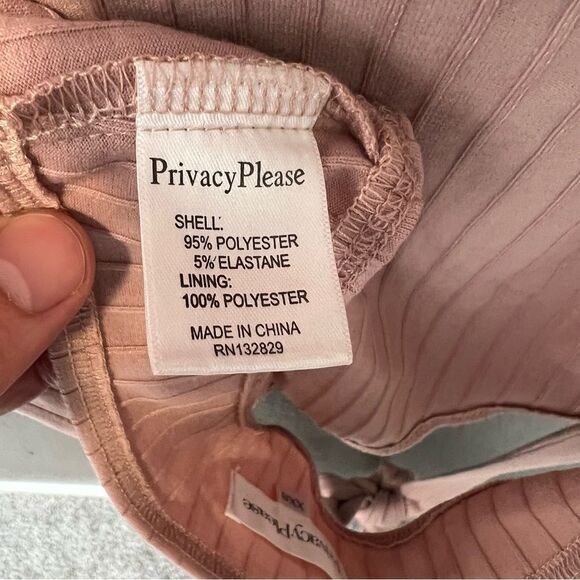 NWT Revolve x Privacy Please Richmond Bodysuit in Ballet Pink | Size XXS - Picture 9 of 11